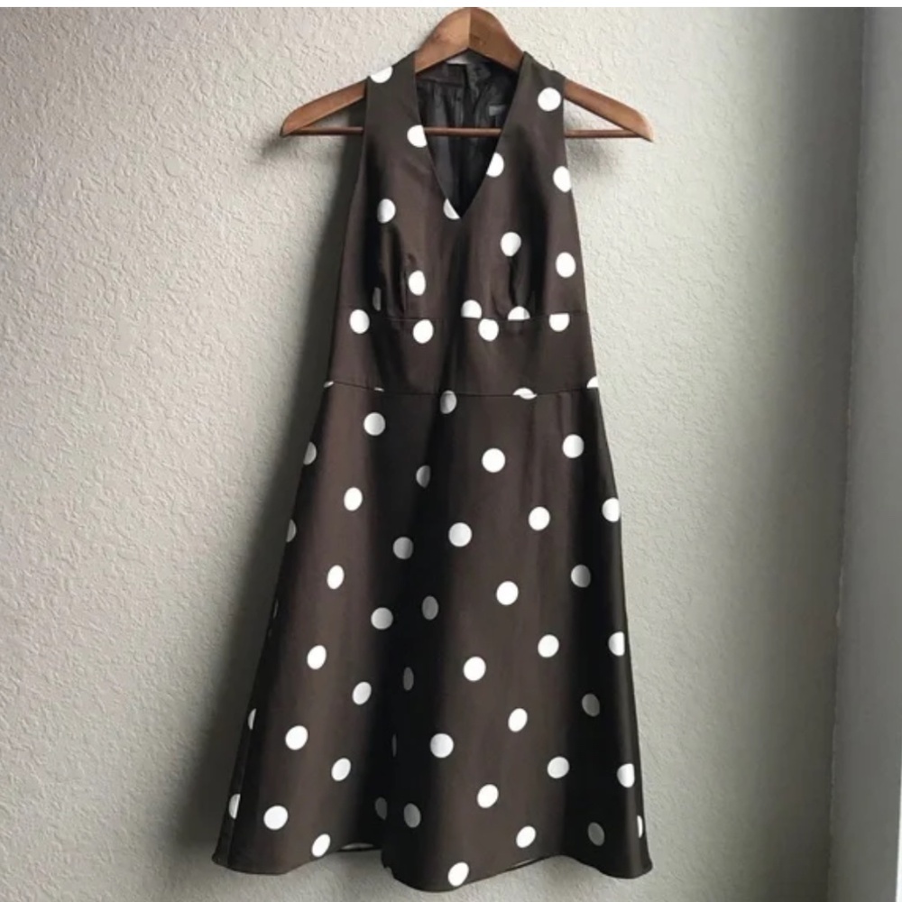 Ann Taylor Fit & Flare Polka Dot Dress - Picture 2 of 4